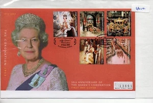 GB - First Day Cover (6614) 2003 50th anniv Coronation part set pmk London SW1 - Picture 1 of 1