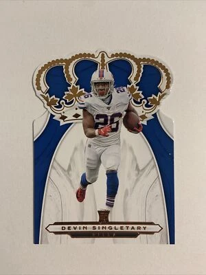 2019 Panini Chronicles Crown Royale Devin Singletary #CR-23 RC ROOKIE DIE CUT - Image 1 of 4