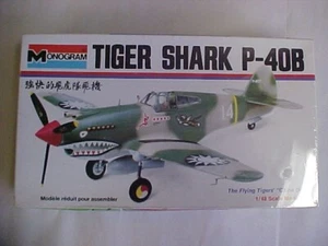 Monogram 6803 P-40B 'Tiger Shark' 1:48 Scale Plastic Model Kit 1973 - Picture 1 of 1