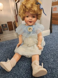 22" Shirley Temple 1930's Ideal Composition Doll All Original With Pin - Picture 1 of 15