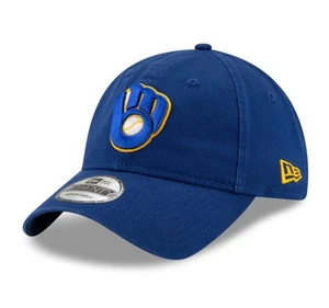 Men's Milwaukee Brewers New Era Blue Core Classic 9TWENTY Hat - Picture 1 of 3