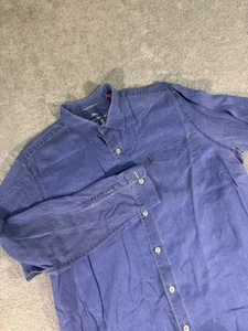 Camisa Tommy Bahama 100% Lino Manga Larga Azul Relax Playa Vacaciones XL Impecable - Imagen 1 de 10