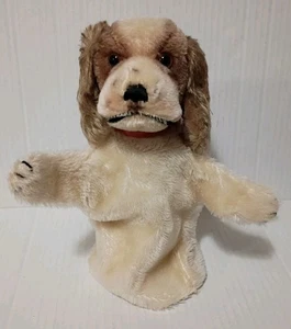 Vintage STEIFF Mohair Handpuppe - Molly Hund - mit Knopfanhänger - Bild 1 von 12