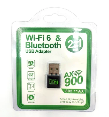 Wifi 6 AX900M 802.11AX + Bluetooth  Mini USB Dongle  Dual Band for PC Win 10/11 - Image 1 of 2