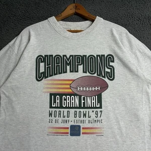 Vintage World League of American Football T-Shirt Nutmeg XL 90s World Bowl Champs - Bild 1 von 16