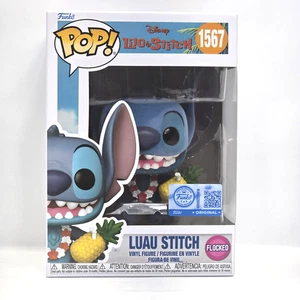 FUNKO POP Disney Lilo and Stitch Luau Stitch 1567 Flocked Hot Topic Exclusive - Picture 1 of 7