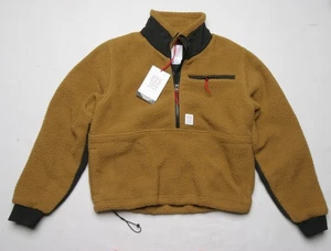 Topo Designs Women's Mountain Fleece Pullover (M) Dark Khaki / Black - Picture 1 of 1