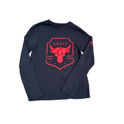 Under Armour Project Rock Brave Long Sleeve Shirt Youth Large Red - Image 1 of 4
