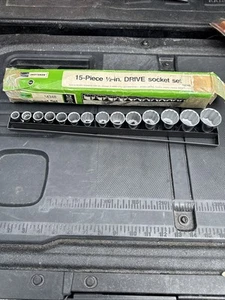 Sears Craftsman USA Nos MINT 1/2” Drive V Series Socket Set 4348 Metal Tray SAE - Zdjęcie 1 z 18