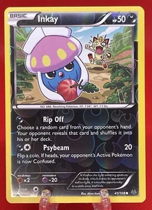 Pokémon TCG Inkay 41/108 XY Roaring Skies Reverse Holo English X&Y 2015 NM - Picture 1 of 2