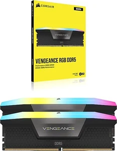 ✅Barette Mémoire Corsair Vengeance RGB DDR5 32Gb 6000Mhz CMH32GX5M2D6000C36 - Imagen 1 de 3