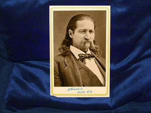 WILD BILL HICKOK Old West Gunfighter Legend Cabinet Card Photograph Vintage CDV - Bild 1 von 2