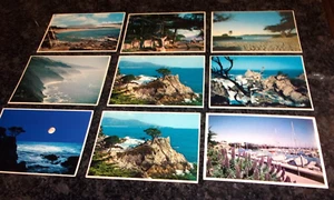 CALIFORNIA BEACH VINTAGE POSTCARD PANORAMIC LOT OF 9 - Picture 1 of 7
