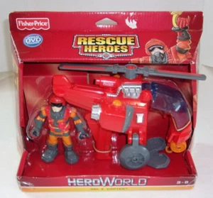 Brand New Hal E. Copter and Helicopter Fisher Price Rescue Heroes HeroWorld - Picture 1 of 3