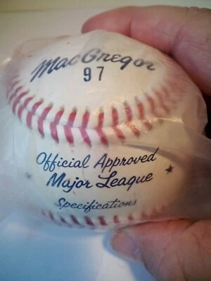 MacGregor 97 Baseball, Major League specs (one ball) still in package - Image 1 of 4
