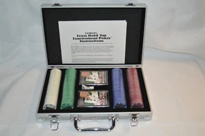 NEW DELUXE POKER Set 200 Chips CARDINAL Professional 2004 Aluminum Carry CASE  - Picture 1 of 5