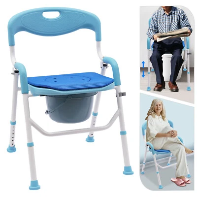 Folding Shower Chair 220Lbs, Heavy Duty Bath Safety Seat with Soft EVA Cushion - Image 1 of 4