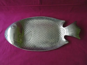  Arthur Court  Servierplatten Fisch Vintage 1979 aus Alu - Bild 1 von 5