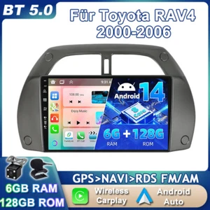 Für Toyota RAV4 2000-2006 Android 14 CarPlay Autoradio Navigation GPS ★6G+128GB★ - Bild 1 von 17