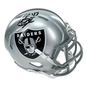 Alec Ingold firmato Las Vegas Raiders mini casco con scritta certificato di autenticità autografo Oakland - Foto 1 di 6
