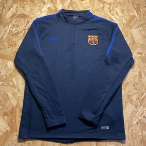Sudadera Barcelona 2016 2017 Nike Fútbol Entrenamiento 1/4 Cremallera Azul Marino L - Imagen 1 de 5