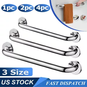 1/2/4× Safety Grab Bars Handicap Stainless Steel Handle For Bathroom Toilet US - Picture 1 of 15