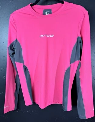 Camisa Orca Run Core Manga Larga Triatlón Capa Base Mujer Rosa Foto 1 de 4