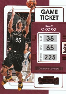 2021-22 Playoff Contenders SP Game Ticket Red #96 ISAAC OKORO - Picture 1 of 1