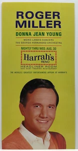 Roger Miller with Donna Jean Young at Harrah's Casino Reno Postcard Aug 1967 - Picture 1 of 2