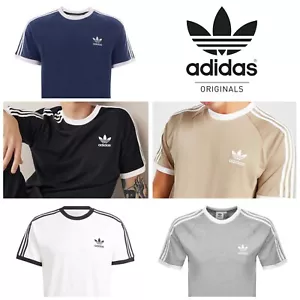 Adidas Originals California T Shirt Adicolor 3 Stripe Mens Short Sleeve - Picture 1 of 14