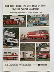 1965 Dodge Truck A100 Sportsman Wagon Camping RV Print Ad Camper Special Home - Picture 1 of 2
