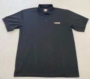 vintage  Castrol Racing Polo Shirt Clique Black Polyester Mens 2XL - Picture 1 of 8