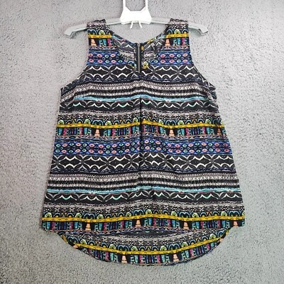 KUT from the Kloth Sleeveleess Tunic Top Women Geometric Print Multi Color - L - Image 1 of 4