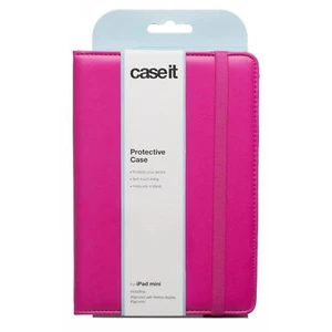 3 x Caseit Pink PU iPad Mini Protective Case Folds Into Stand In Elastic Closure - Picture 1 of 3