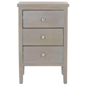 SAFAVIEH Storage End Table 26.8" x 14.2" Rectangle Shape Wood Frame French Gray - Picture 1 of 5