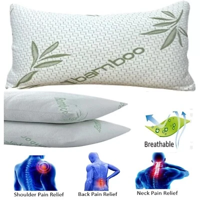 Sleepers Memory Foam Pillow Hotel Quality Bounce Back Deep Filled Pillows 2 Pack - Image 1 of 4
