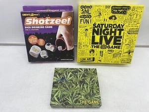 3 Adult Board Games Weed/High Saturday Night Live Drews Shotzee Dice Drinking - Picture 1 of 8