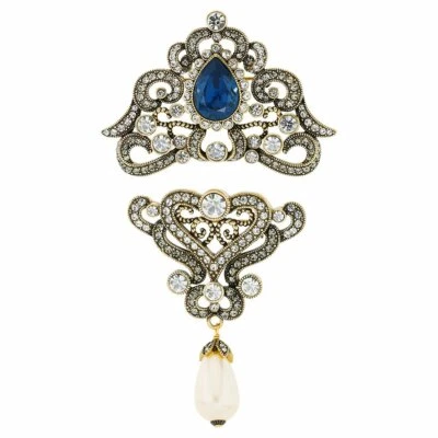 Juego de prendedores de cristal y perlas HEIDI DAUS Better Together HERMOSO MÁS ALLÁ DE LAS PALABRAS Foto 1 de 2