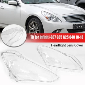 1Pair Headlight Headlamp Lens Cover For Infiniti G37 G35 G25 Q40 Sedan 2010-2013 - Picture 1 of 14
