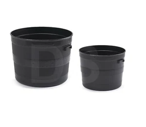 Blacksmith Barrel Plastic Planter Plant Pot Tub Patio Garden Indoor & Outdoor - Picture 1 of 8