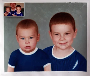 custom portrait painting from Photo, Hand Painted with oil on canvas - Picture 1 of 14