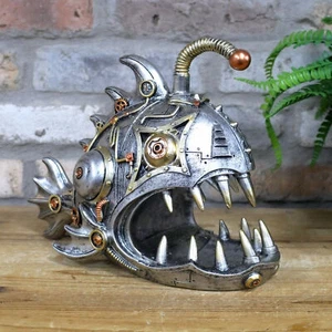 Steampunk Fish Ornament Industrial Decor Unique Home Decor Gift Vintage Style - Picture 1 of 3