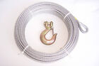 1/4" X 100 Ft Galvanized Wire Rope Winch Cable + 5/16" Grade 70 Clevis Slip Hook