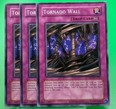 3x LP Yugioh Tornado Wall - RP02-EN033 - Common - Unlimited Edition - Image 1 of 2