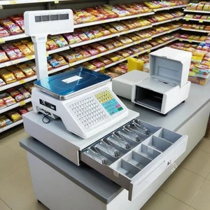 30kg/66LB Electronic Scale Four-window Upright pole with Cashbox Digital Price - Picture 1 of 13