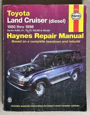 HAYNES REPAIR MANUAL TOYOTA LAND CRUISER HJ60 61 70 HJ75 HZJ80 REPARATURHANDBUCH - Bild 1 von 4