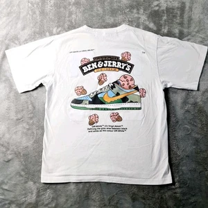 Off White Ben & Jerry's Sneaker Print Size L White Short Sleeve T-Shirt - Picture 1 of 9