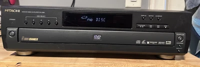 Hitachi DV-C605U 5 Discos Carrusel DVD CD Video Reproductor de CD Probado Funciona Sin Control Remoto Foto 1 de 4