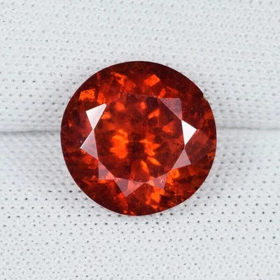 4,77 ct MEJOR GRADO NARANJA ROJO CHISPEANTE ESFALERITA NATURAL Redondo Ver Vdo 9139 JB Foto 1 de 2