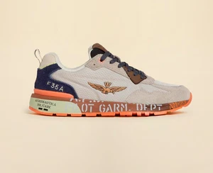 Scarpe Aeronautica Militare Sneakers ripstop e furry suola stampata BEIGE BLU - Foto 1 di 5